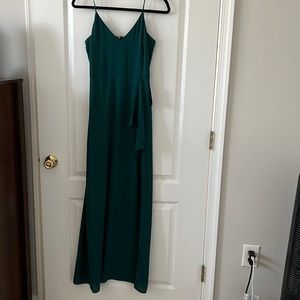 Brand new express green dress with slit